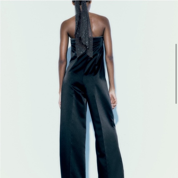 ZARA RHINESTONE SATIN
EFFECT JUMPSUIT - Picture 6 of 12